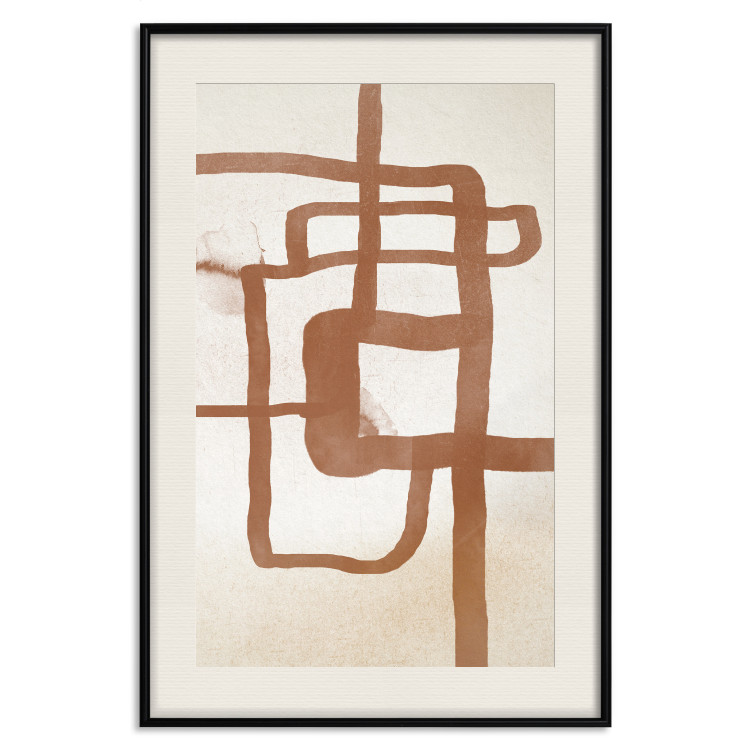 Poster Road to the East - artistic brown pattern in an abstract motif 135583 additionalImage 26