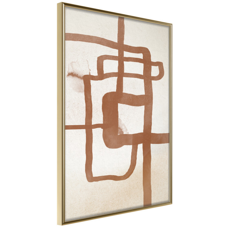 Poster Road to the East - artistic brown pattern in an abstract motif 135583 additionalImage 12