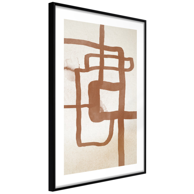 Poster Road to the East - artistic brown pattern in an abstract motif 135583 additionalImage 10