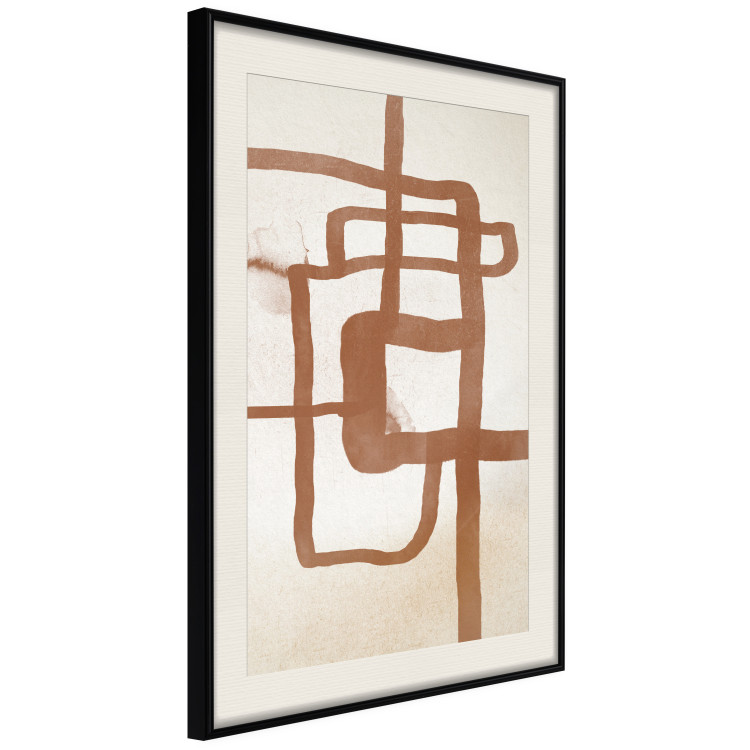 Poster Road to the East - artistic brown pattern in an abstract motif 135583 additionalImage 19