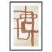 Poster Road to the East - artistic brown pattern in an abstract motif 135583 additionalThumb 3