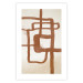Poster Road to the East - artistic brown pattern in an abstract motif 135583 additionalThumb 4