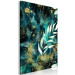 Canvas Print Starry Nature (1-piece) Vertical - abstract blue leaves 135983 additionalThumb 2