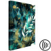 Canvas Print Starry Nature (1-piece) Vertical - abstract blue leaves 135983 additionalThumb 6