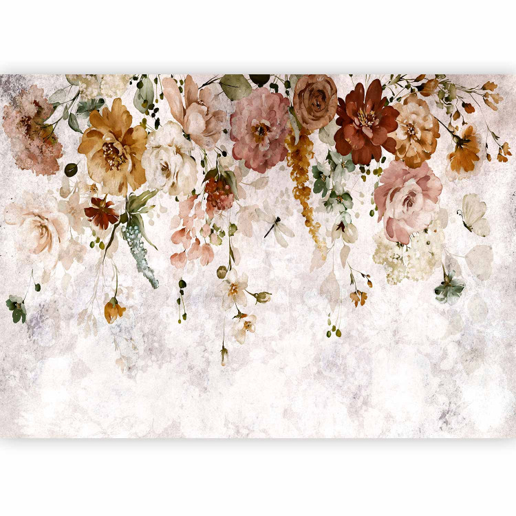 Photo Wallpaper Vintage plant composition - landscape of colourful hanging flowers 137883 additionalImage 5