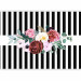 Photo Wallpaper Good pass - motif of pink flowers on a background of black and white stripes 143383 additionalThumb 5