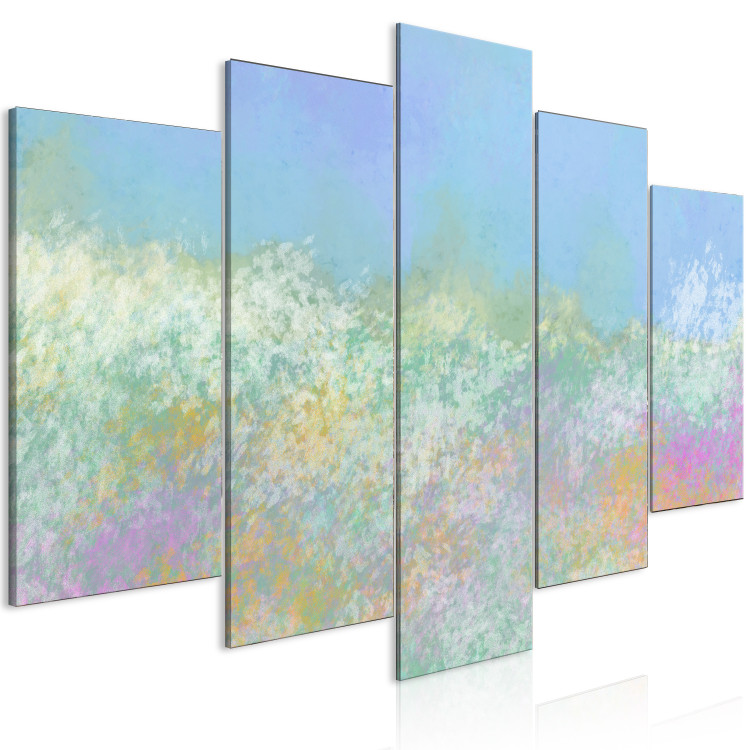 Canvas Meadow in Summertime (5-piece) Wide - abstraction in colorful flowers 143683 additionalImage 2