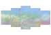 Canvas Meadow in Summertime (5-piece) Wide - abstraction in colorful flowers 143683