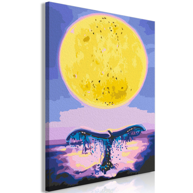 Paint by Number Kit Moon and the Underwater Creature - Sea Landscape With a Whale 144083 additionalImage 6