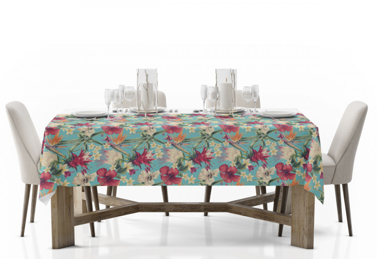 Tablecloth Exotic morning - a botanical composition of tropical plants 147183 additionalImage 2