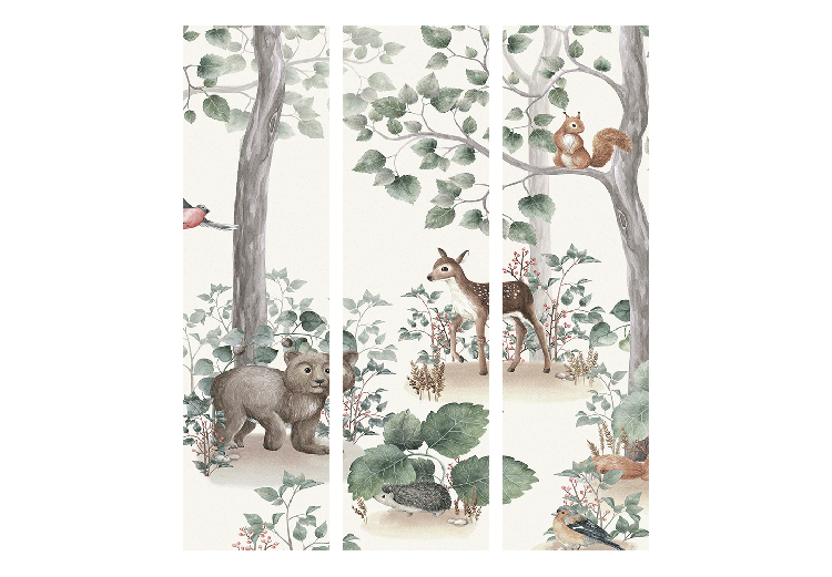 Folding Screen Forest Story - Watercolor Landscape With Animals for Children [Room Dividers] 150983 additionalImage 7