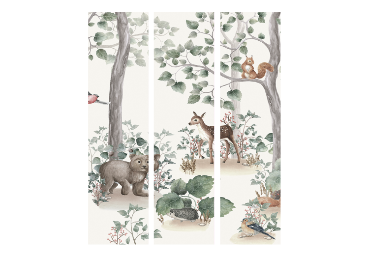 Folding Screen Forest Story - Watercolor Landscape With Animals for Children [Room Dividers] 150983 additionalImage 3