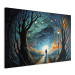 Large canvas print A Walk Among the Stars - A Figure Walking Towards the Horizon in the Middle of the Night [Large Format] 151083 additionalThumb 2