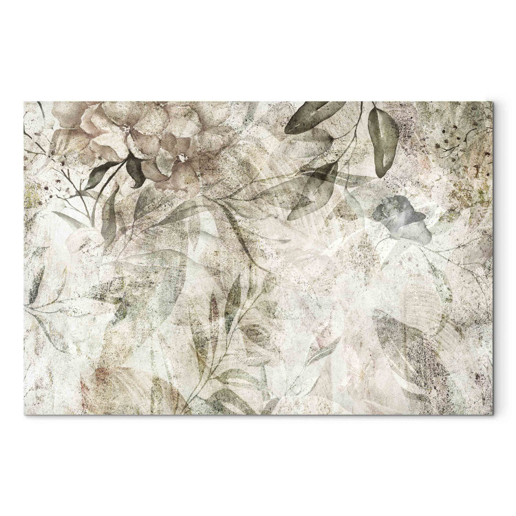 Large canvas print Beautiful Background - A Flower Motif on an Old Surface in Patina Colors [Large Format] 151183