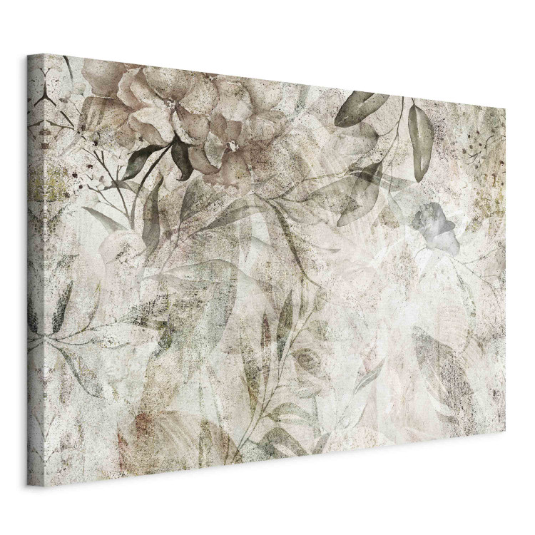 Large canvas print Beautiful Background - A Flower Motif on an Old Surface in Patina Colors [Large Format] 151183 additionalImage 2