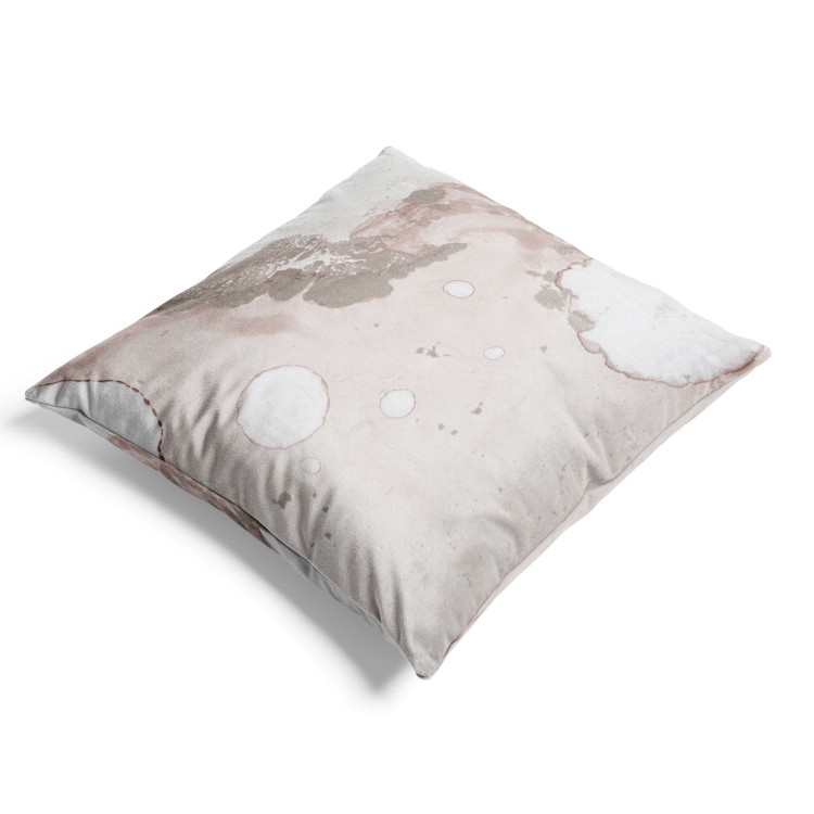 Decorative Velor Pillow Marble Structure - White Forms on a Delicate Abstract Background 151383 additionalImage 2
