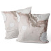 Decorative Velor Pillow Marble Structure - White Forms on a Delicate Abstract Background 151383 additionalThumb 3