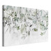 Large canvas print Watercolor Vegetation - Green Leaves and Flowers on a White Background [Large Format] 151483 additionalThumb 2