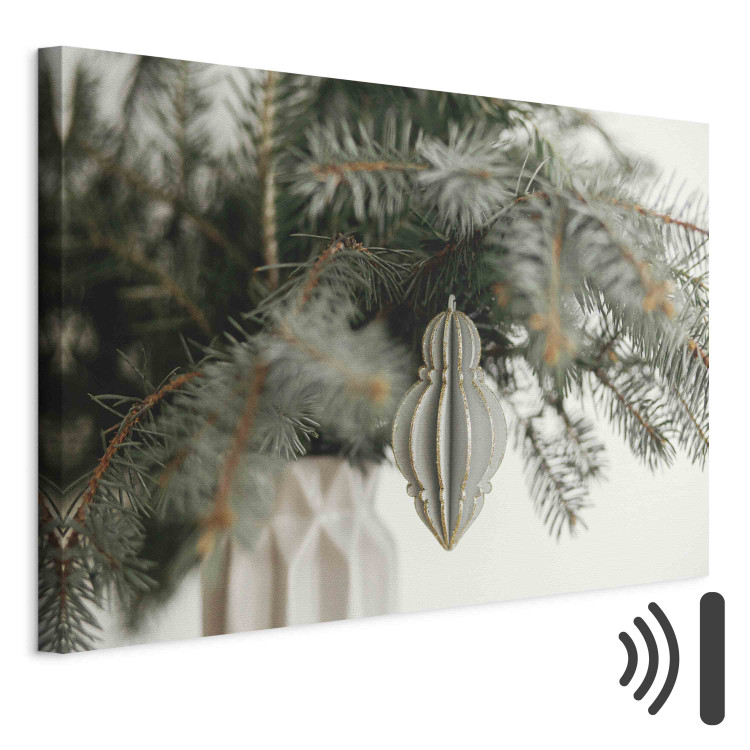 Canvas Print Christmas Decoration - Paper Ornament on Spruce Branches 151683 additionalImage 8