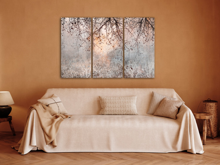 Canvas Print Morning - Sunrise Against a Background of Delicate Branches With Flowers 151783 additionalImage 3