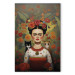 Canvas Cartoon Frida - A Colorful Portrait of the Artist With Two Cats 152283 additionalThumb 7