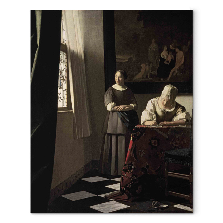 Art Reproduction Lady writing a letter with her Maid 158683