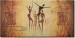 Canvas Art Print Four Graces (1-piece) - brown female silhouettes with designs 47083