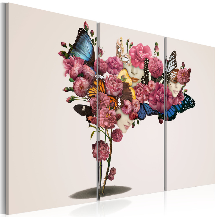 Canvas Print Butterflies, flowers and carnival 56083 additionalImage 2