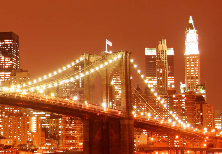 Canvas Print New York: Brooklyn Bridge by night 58383 additionalImage 3