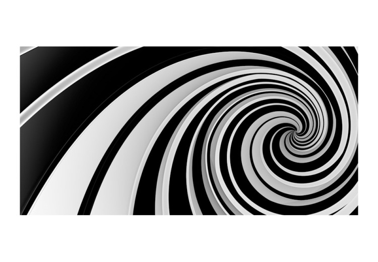 Photo Wallpaper 3D Illusion - black and white abstract vortex creating an illusion of space 59783 additionalImage 1