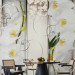 Wall Mural Elegant Flowers - Abstraction with White Orchids on a Patterned Background 60183 additionalThumb 6