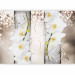 Wall Mural Elegant Flowers - Abstraction with White Orchids on a Patterned Background 60183 additionalThumb 1