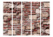 Folding Screen Vintage Wall II - architectural texture of retro orange brick 95983 additionalThumb 3