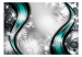 Photo Wallpaper Fantasy - turquoise abstract with waves on a light background with ornaments 96683 additionalThumb 1