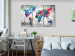 Canvas Print Maps: Gray Style - Artistic Continents on Concrete World Map 97483 additionalThumb 3