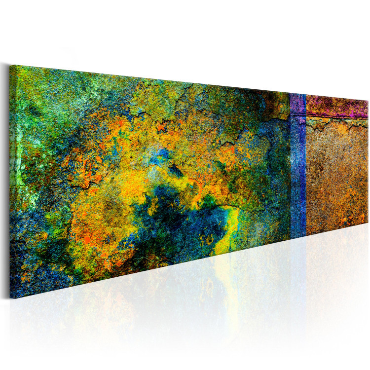 Canvas Art Print Secret of Sunlit Cave - Colorful Metal Texture Abstraction 97583 additionalImage 2
