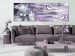 Canvas Lilies and Waves (1-part) Pale Purple Narrow - Plant Abstraction 107993 additionalThumb 3