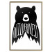 Poster Wilderness - black and white composition with animal motif and texts 114793 additionalThumb 15