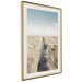 Wall Poster Channel - sky landscape with clouds and river on beige field 117293 additionalThumb 2