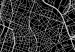 Canvas Brussels - aerial map of Belgium capital city in black and white 118093 additionalThumb 5