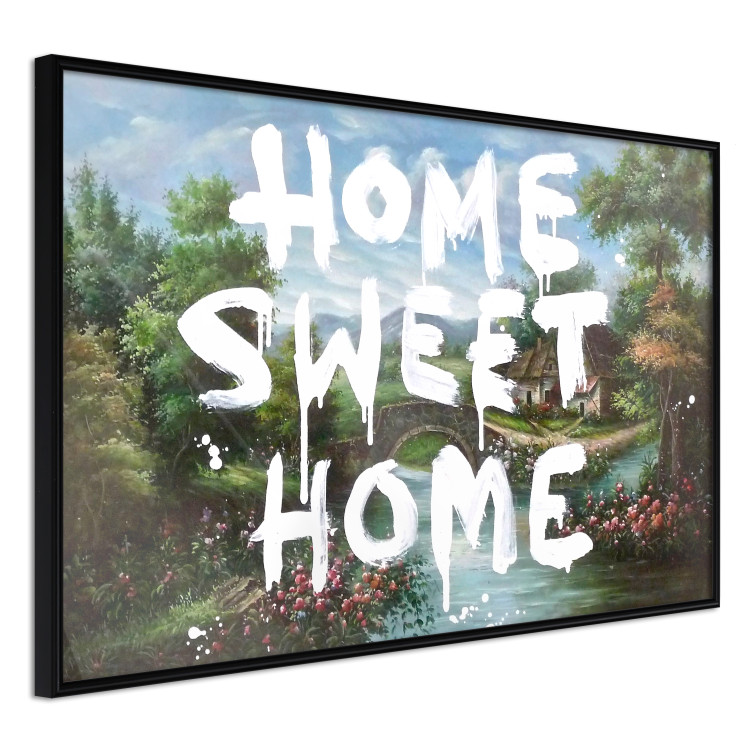 Wall Poster Dream Home - white English text against a colorful landscape background 118793 additionalImage 10
