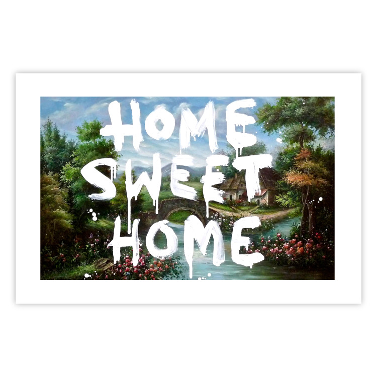 Wall Poster Dream Home - white English text against a colorful landscape background 118793 additionalImage 19