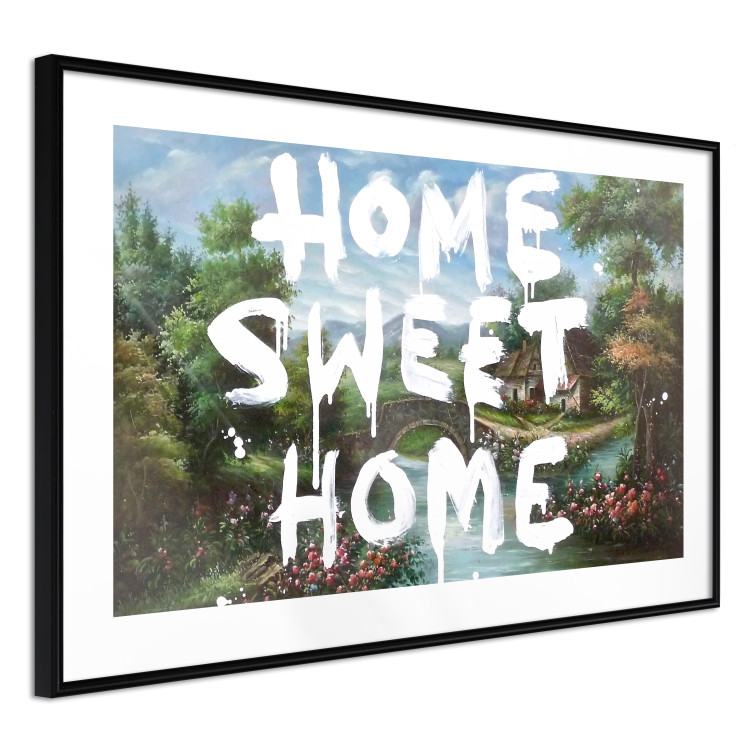 Wall Poster Dream Home - white English text against a colorful landscape background 118793 additionalImage 11