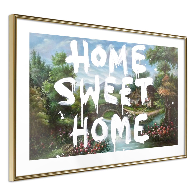 Wall Poster Dream Home - white English text against a colorful landscape background 118793 additionalImage 6