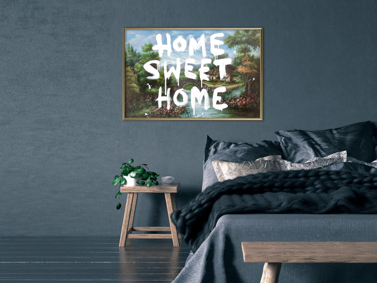 Wall Poster Dream Home - white English text against a colorful landscape background 118793 additionalImage 5