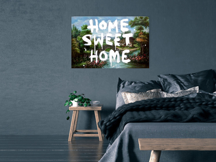 Wall Poster Dream Home - white English text against a colorful landscape background 118793 additionalImage 17