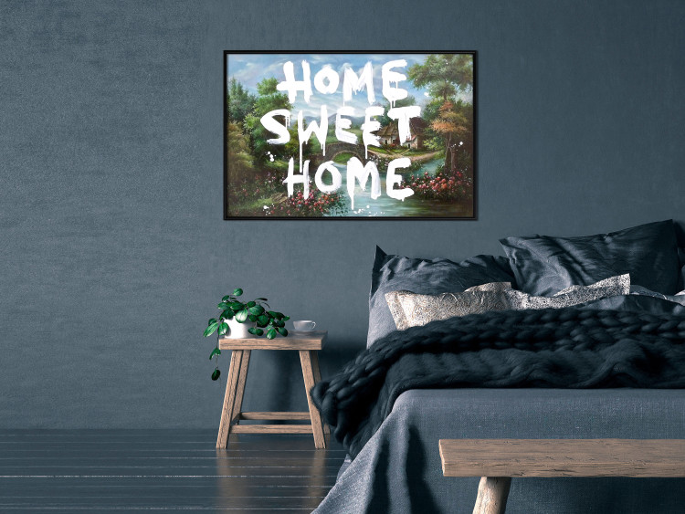 Wall Poster Dream Home - white English text against a colorful landscape background 118793 additionalImage 3