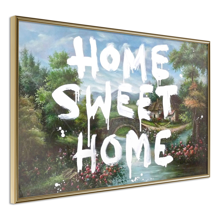 Wall Poster Dream Home - white English text against a colorful landscape background 118793 additionalImage 12