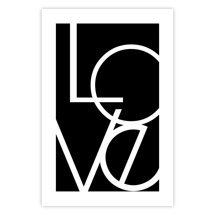 Poster Black and White: Love - black and white composition with an English phrase 119193 additionalImage 19