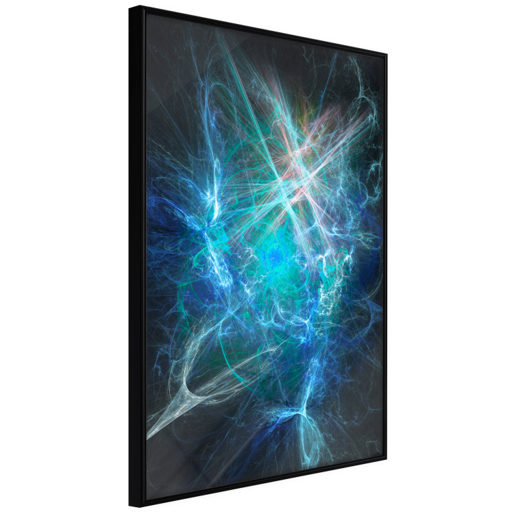 Poster Supernova - modern abstraction with light in blue tones 121893 additionalImage 2